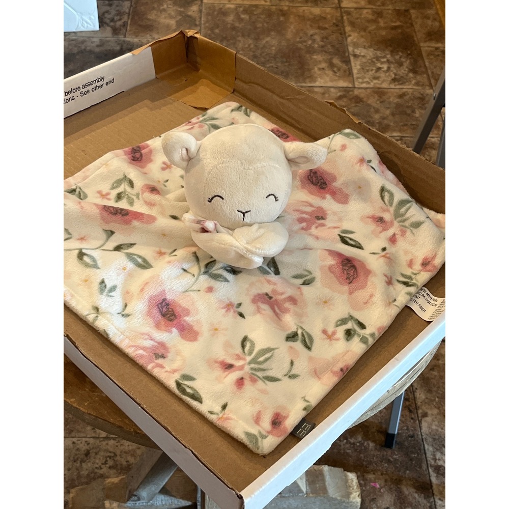 Modern Moments by Gerber Lamb Floral Baby Security Blanket Lovey WM237310MC Pink